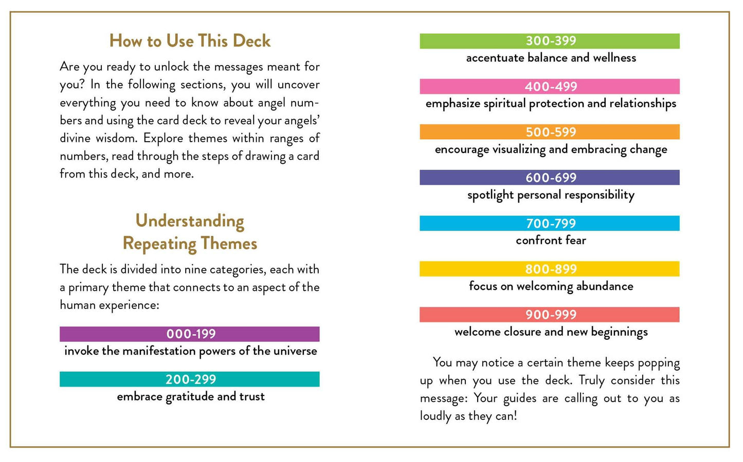 Angel Numbers Deck