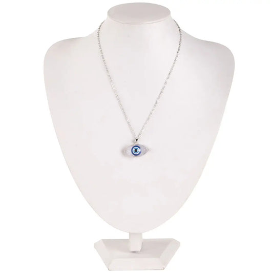 Sliver Evil Eye Druzy Pendnat