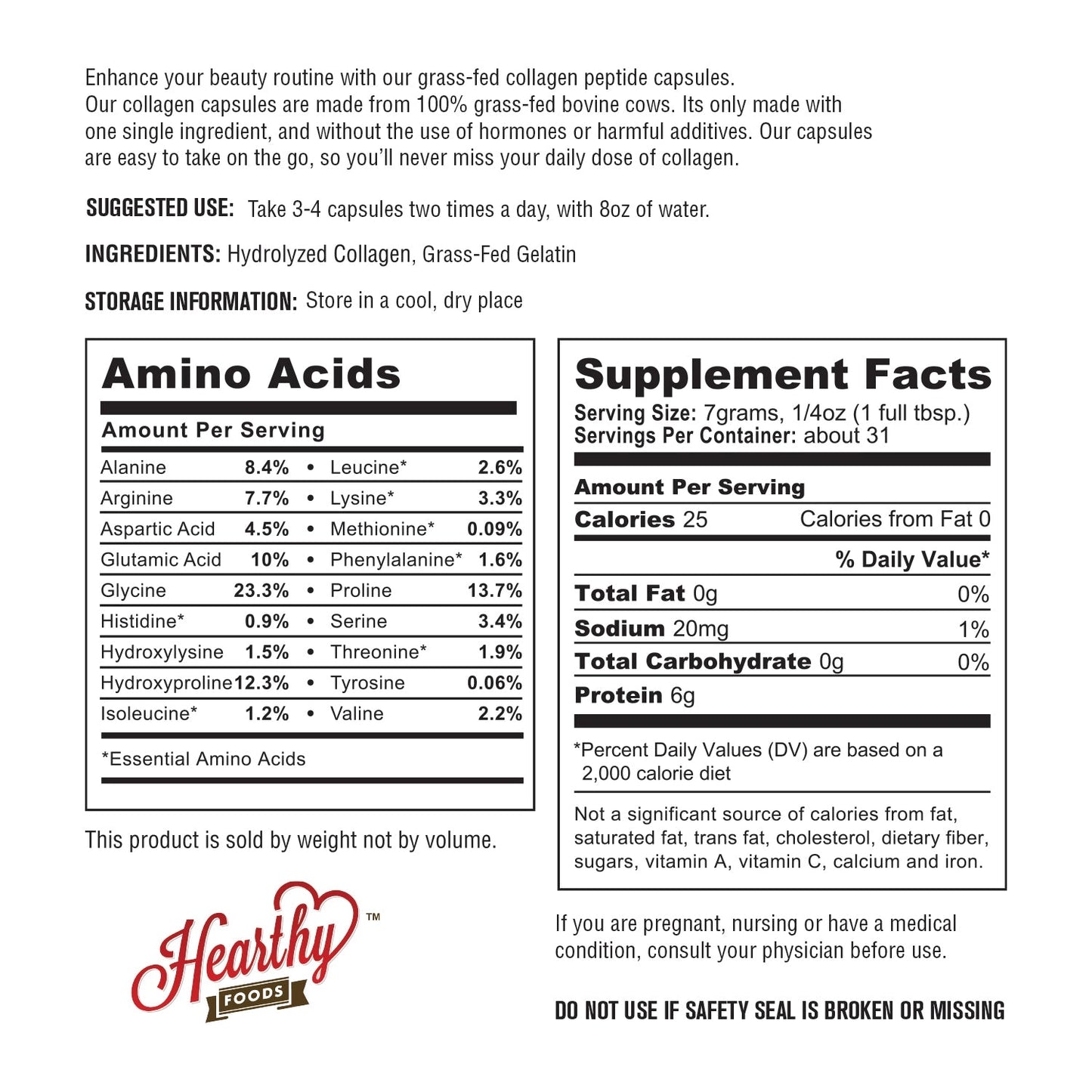 Collagen Capsules Supplement (Type I, Iii), 360 Collagen Capsules