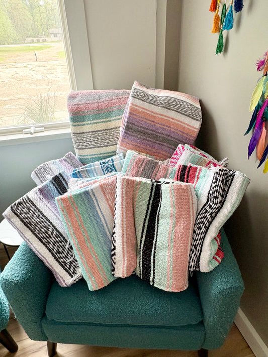 Pastel Mexican Blankets
