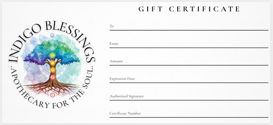 Indigo Blessings Gift Certificates