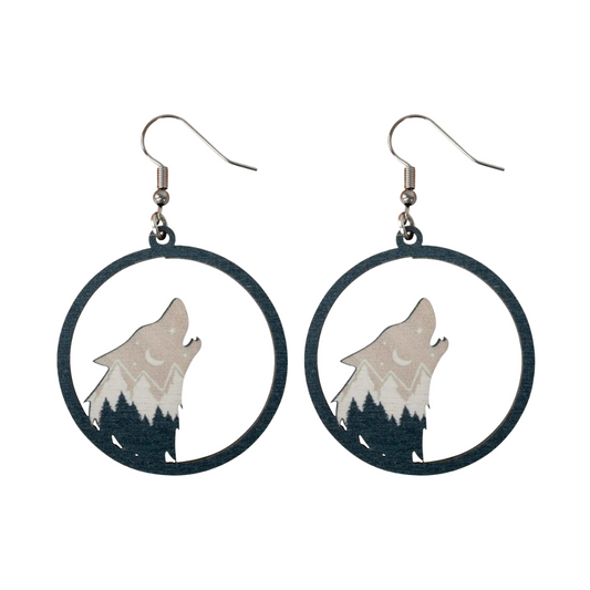 Howling Wolf Earrings
