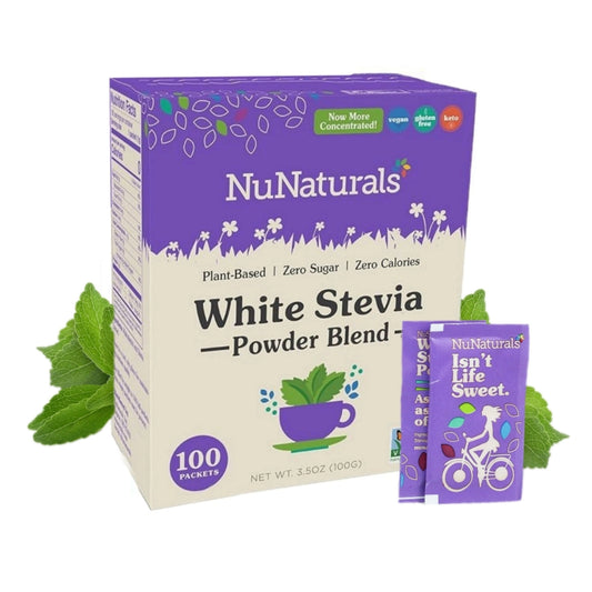 White Stevia Powder Blend 100 Packets - Shipment Expected 6/25