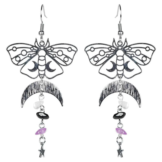 Moth Over The Moon Earrings