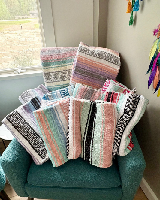 Pastel Mexican Blankets